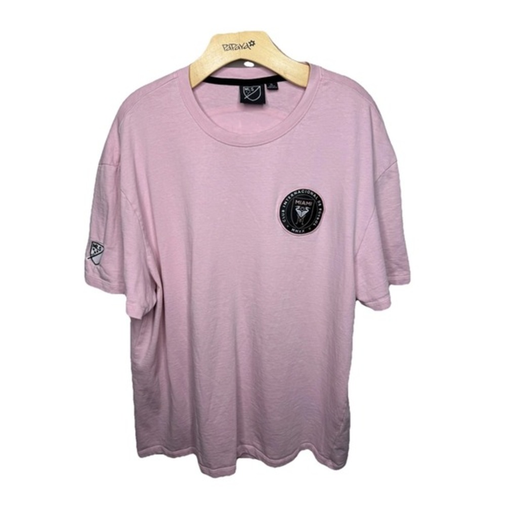 MLS Inter Miami CF T Shirt Men's XL Pink Official Soccer Tee Primark Club Futbol